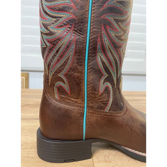 Ariat Womens Round Up Ryder Western Boot Sassy Brown Leather Size 9.5 NIB Cowboy - Picture 15 of 15